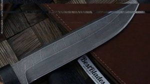 Златоустовские ножи Н3 (сталь черный дамаск У10А/7ХНМ, текстолит, береста)