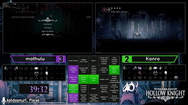 mathulu vs Kanra. Hollow Knight Lockout Bingo Tournament 2020 смотреть онлайн