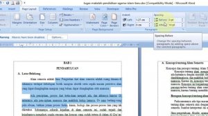 cara mengatur spasi 1 5 di word 2007, 2010, 2013, 2016 dan 2019