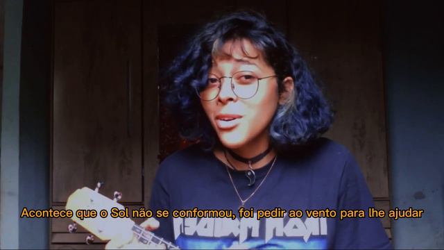 O Sol e a Lua - Pequeno Cidadão (ukulele cover + letra) смотреть онлайн