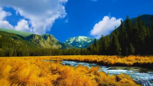 Заснеженные горы-расслабляющая мелодия