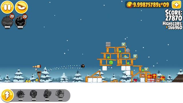 Angry Birds Seasons Season's Greedings (Mighty Eagle 100% Feather) All levels смотреть онлайн