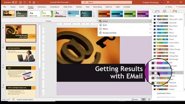 How to Change a Theme and its Variants in PowerPoint 2019 & 365 смотреть онлайн