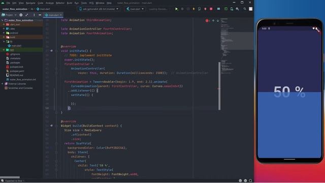 Water Flow Animation in Flutter | Speed Code | Source code available on GitHub