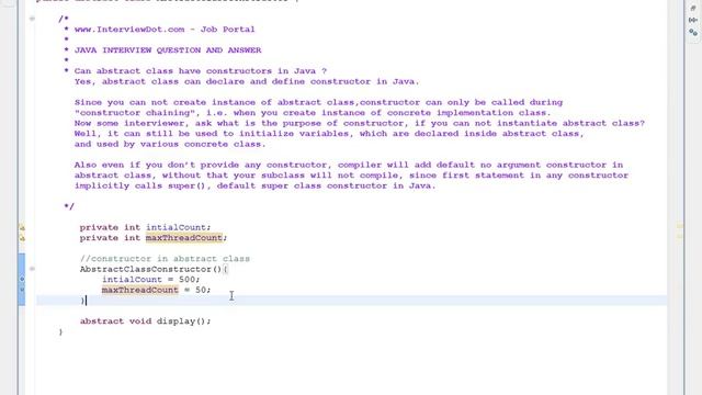 CAN ABSTRACT CLASS HAVE A CONSTRUCTOR IN JAVA TAMIL