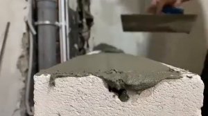 Кладём перегородку из газоблока правильно ?