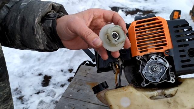 Причина поломки. Ручной стартер. Бензопила, бензокоса. смотреть онлайн