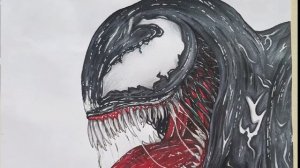 Venom | Stages Of Drawing | (On Photos) | Поэтапное рисование Венома |