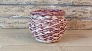 МК. Горшочек из бумажной лозы. #140