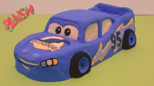 Машинка из пушистого пластилина PLUSH