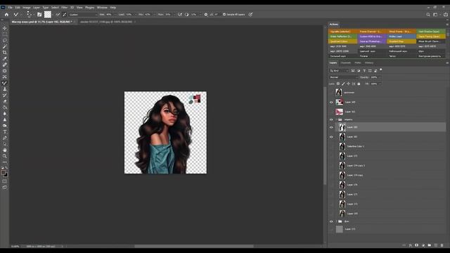 ПРОРИСОВКА ВОЛОС в ФОТОШОП. АРТ ретушь. ДримАРТ/ Speed Art смотреть онлайн