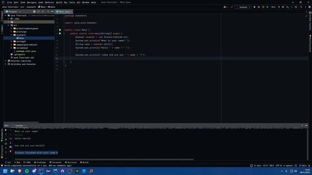Java Tutorial #8 - User Input from Console смотреть онлайн