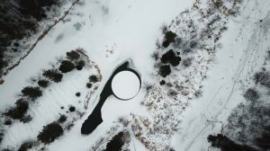 Редкое природное явление! Идеальный ледяной круг на реке Тура