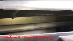 Nissan TIIDA Latio VIN / Chassis & Engine Number Location