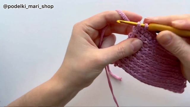 Плотный односторонний узор крючком смотреть онлайн