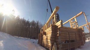 как сделать стропила из бревен