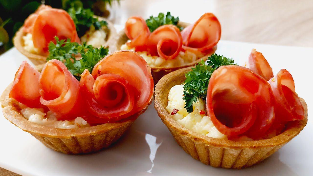 Лучшая ЗАКУСКА за 5 минут! Невероятно вкусный рецепт!   Тарталетки ! Всем понравится