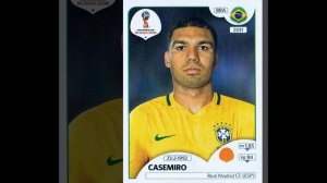 Complete BRAZIL stickers in Panini FIFA World Cup Album "Russia 2018"