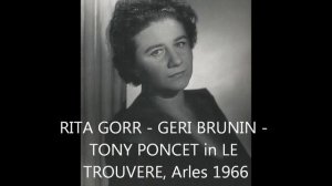 TONY PONCET-RITA GORR-GERI BRUNIN: Trouvere, Arles July 1966