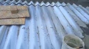 Переделки старого дома . Своими руками . Дымоход и и шифер бюджетно !