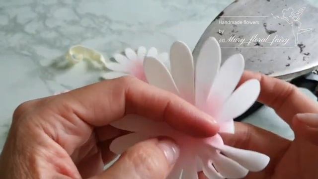 МК Хризантема из фоамирана без молдов и шаблонов, заколка/брошь/чокер