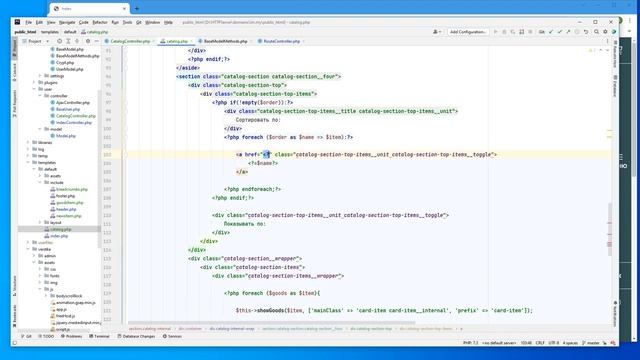 Интернет магазин с нуля на php Выпуск №131 Пользовательская часть | сортировка каталога товаров смотреть онлайн