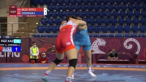 Round 1 WW - 76 kg: A. MEDET KYZY (KGZ) v. E. SYZDYKOVA (KAZ)