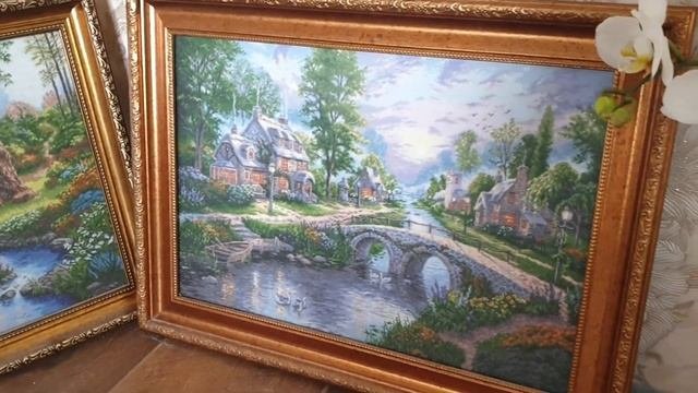 48 готовых вышитых работ, картины, прикладная вышивка)