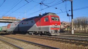 Новинка! 2ЭС6-1342 с грузовым поездом. Станция Орехово-Зуево