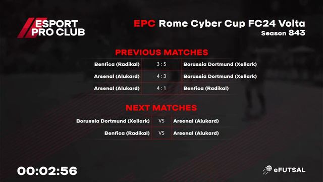 03.02.2024 ► EPC Rome Volta Cyber Cup смотреть онлайн