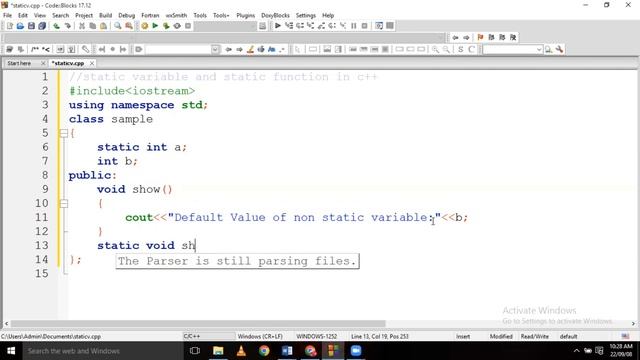 Static variable and Static function in C++ | Implementation of static variable with static function смотреть онлайн