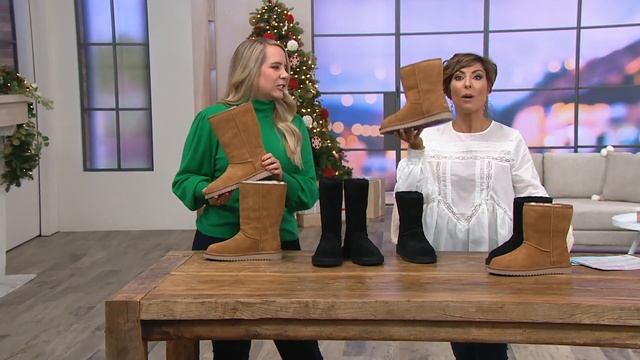 Koolaburra by UGG Choice of Suede Tall or Short Boots - Koola on QVC смотреть онлайн