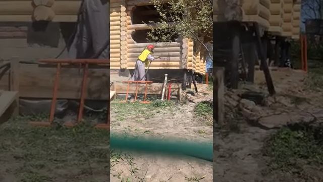 Пескоструйная очистка деревянного дома качественно и быстро смотреть онлайн