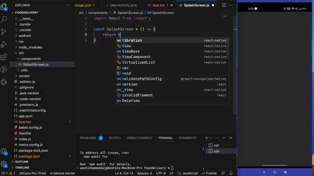 React Navigation v6 Setup [Food Delivery App] [React Native Tamil] [PART-3]