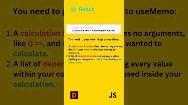 useMemo Hook | React | Javascript #reactjs #react #javascript #technology #js #learning #tech