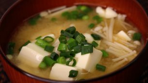 Мисо суп с грибами Эноки и Тофу [ рецепт ]