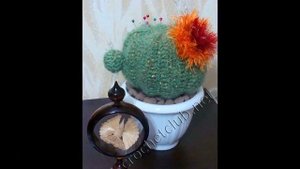 Красивые вязаные цветы кактусы крючком