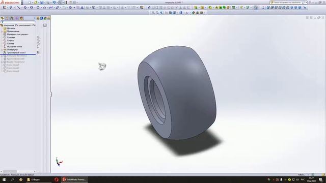 SolidWorks - Дополнительная плоскость и Массив смотреть онлайн