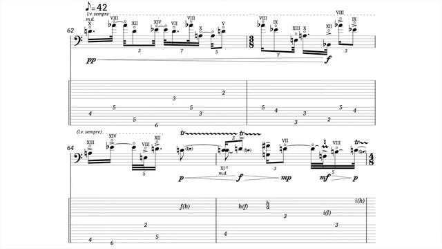 Cet abîme d'étoiles – Jean Pascal CHAIGNE (score + tablature) смотреть онлайн