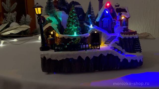 Миниатюра ПРАЗДНИЧНЫЕ ТРАДИЦИИ (с оленем) с LED-огнями, музыкой и динамикой, 22х17 см 481318-1 смотреть онлайн