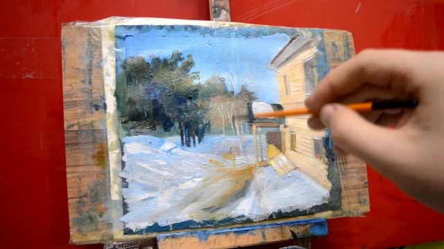 Левитан картина Март (Всё о Картине пока рисуем мини копию ) смотреть онлайн