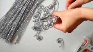 Елочка из синельной проволоки поделка в садик!