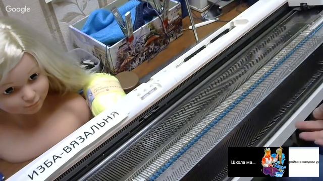 Вязание шапочки C отверстием для хвоста на двух фонтурах №41