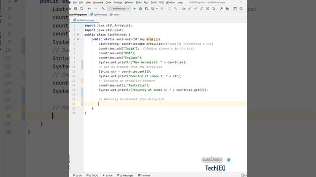 ArrayList Methods in Java | Collections in Java #advancedjava #javacollectionsframework #java