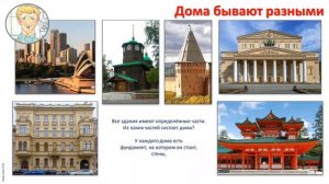 1 кл.ИЗО. 21  урок. Дома бывают разными