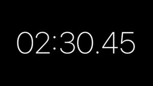 5 minutes timer with milliseconds