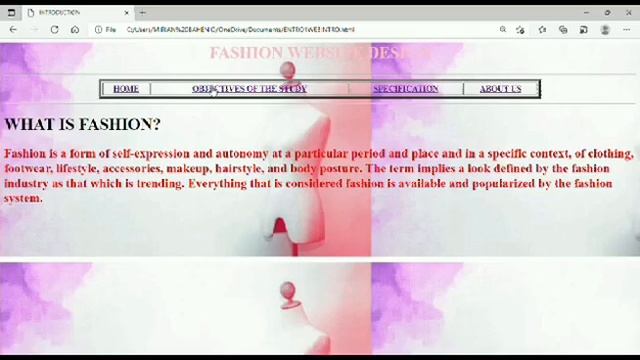 Fashion Website Design