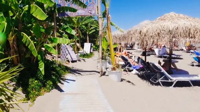 Греция Родос - прогулка по пляжу , в купальнике, отдых на море в Греции Фалираки