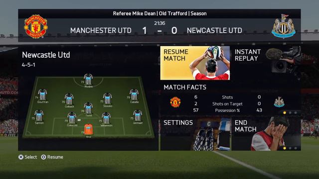 Manchester united -  Newcastle (FIFA 15 PS4) смотреть онлайн