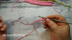 Как связать крючком завязки для шапочки. How to crochet beanie strings